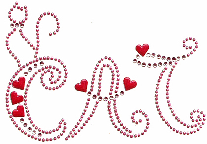 Cat and heart rhinestone and nailhead design (pack of 10)