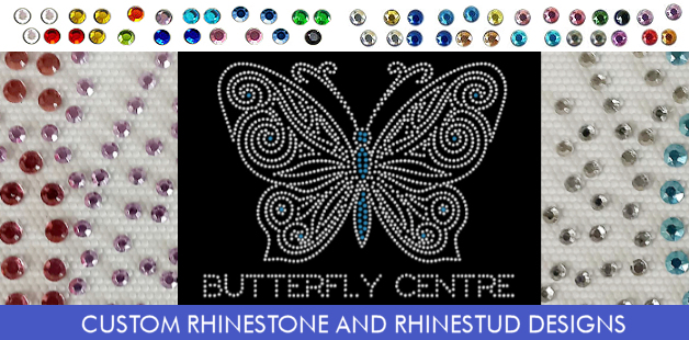 Custom rhinestone and rhinestud designs