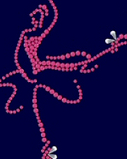 Ballet dancer nailhead design (pack of 10)