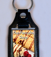 Leather style fob keyring 40 x 25mm