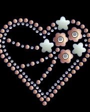 Floral heart nailhead and rhinestone design (pack of 20)