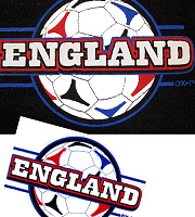 England football sleeve/breast pocket logo heat transfer