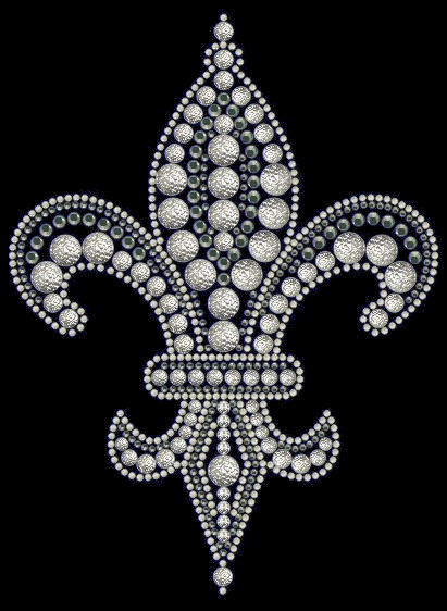 Fleur de lis rhinestud design (pack of 5)