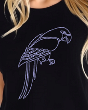 Parrot rhinestud design (pack of 5)