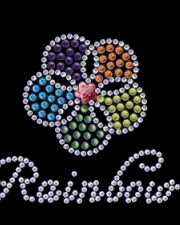 Rainbow rhinestone and nailhead design (pack of 10)