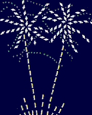 Palm tree rhinestud design (pack of 5)