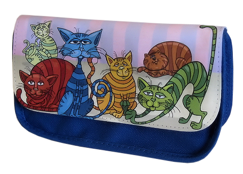 Pencil case/make up bag blue