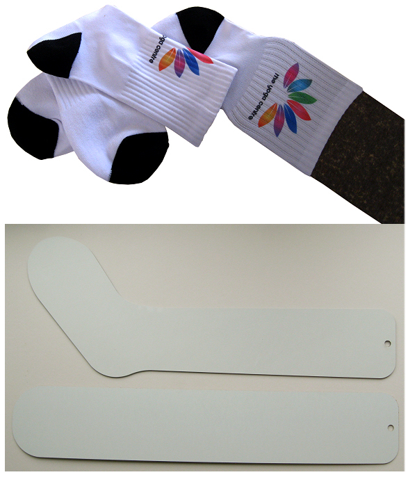 Download Vapor Apparel straight and hockey style sock jigs for dye sublimation printing