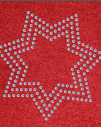 Star design in rhinestones or rhinestuds 