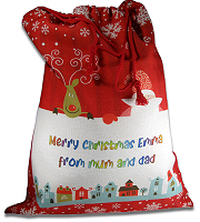 100% polyester linen Santa sack