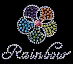 Rainbow rhinestone and nailhead design (pack of 10)
