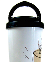 Java Thermos coffee mug with handles