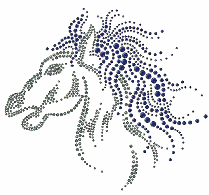 Horse rhinestud design (pack of 5)