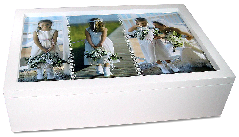 White keepsake box for dye sublimation printing