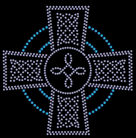Celtic cross rhinestud design (pack of 5)