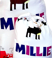 White polyester Santa sack 70 x 48 cm