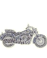 Blue motorbike rhinestud design (pack of 5)