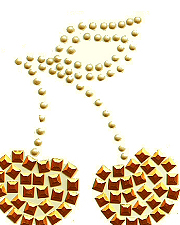 Cherry rhinestud design (pack of 10)