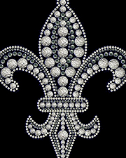 Fleur de lis rhinestud design (pack of 5)