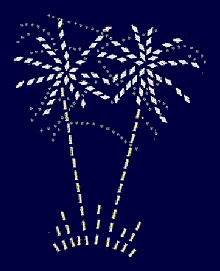 Palm tree rhinestud design (pack of 5)