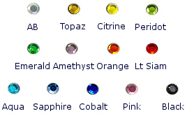 Loose hotfix rhinestones colours SS10