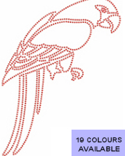 Parrot rhinestud design (pack of 5)