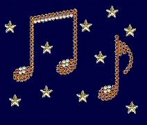 Musical Notes rhinestud design (pack of 20)