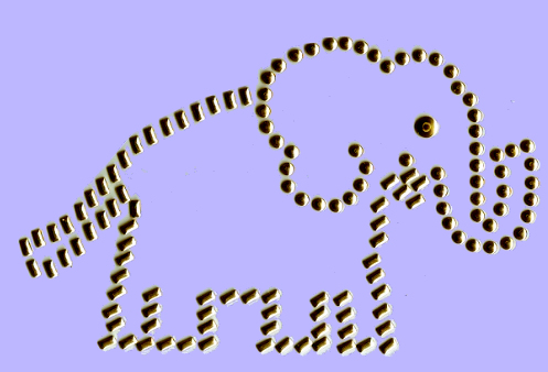 Elephant nailhead design (pack of 20)