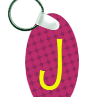 Unisub aluminium keyring oval