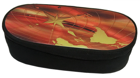 Oval shaped pencil case black