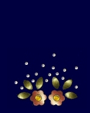 Flower nailhead and rhinestone design (pack of 40)