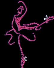 Ballet dancer nailhead design (pack of 10)