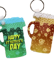 Unisub aluminium keyring beer glass