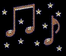 Musical Notes rhinestud design (pack of 20)