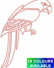 Parrot rhinestud design (pack of 5)