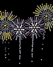 Fireworks rhinestud design (pack of 5)