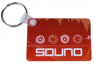 Unisub aluminium keyring rectangular