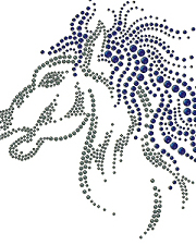 Horse rhinestud design (pack of 5)