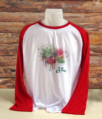 Sublimshirt bicolour long sleeved red