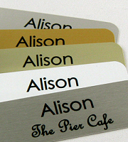 Aluminium name badges