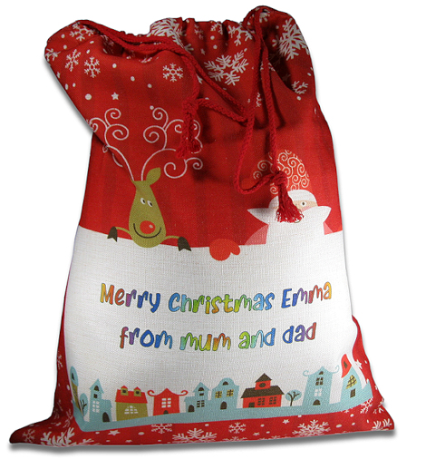 100% polyester linen Santa sack