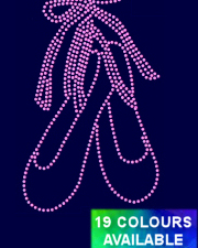 Ballet shoes rhinestud design (pack of 5)