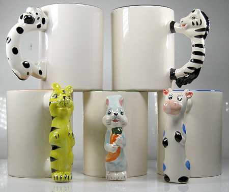 Special offer animal handle mugs