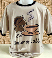 Vapor Ringer t-shirt sand and java