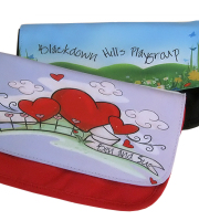 Pencil case/make up bag red