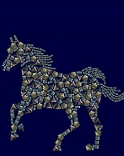 Mosaic horse (pack of 5)