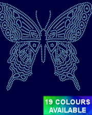 Swallowtail butterfly rhinestud design (pack of 5)