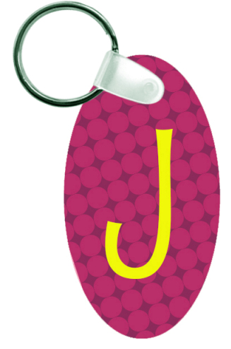 Unisub aluminium keyring oval