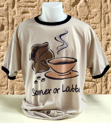 Vapor Ringer t-shirt sand and java