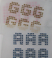 Alphabet sheet small rhinestuds